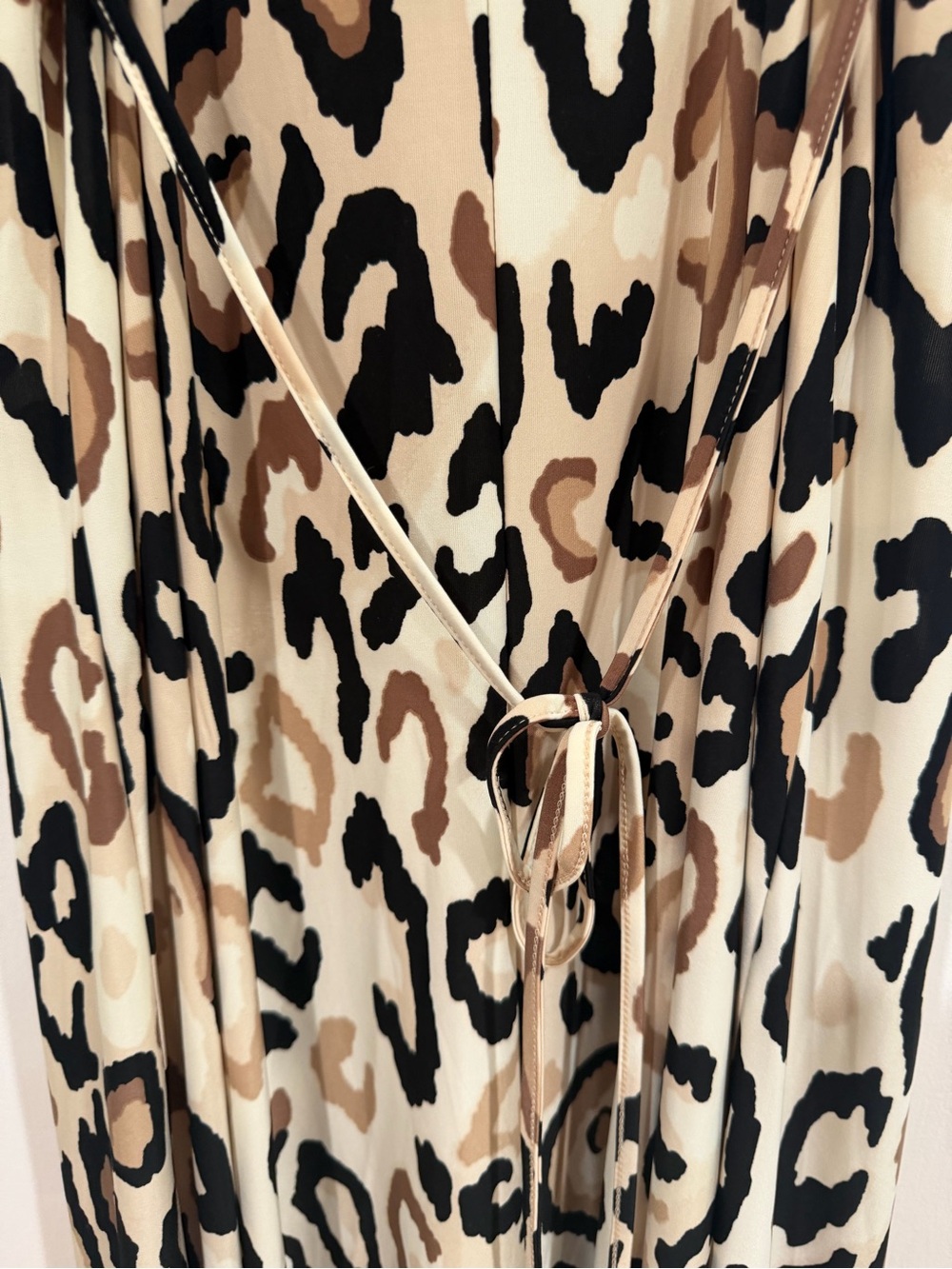Ambrielle Leopard-Print Slip Dress in Beige, Brown & Black - Picture 6 of 9